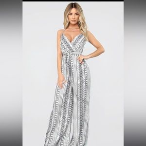 Sea Travels Printed Jumpsuit - White/combo
